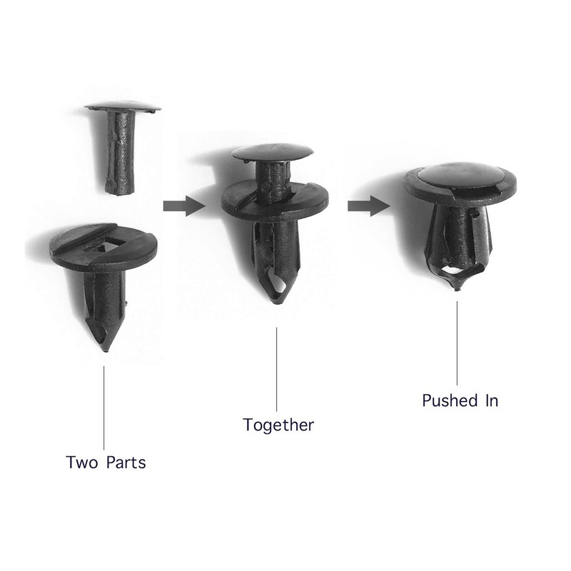 Lantee Car Clips - 50 Pieces Universal Nylon Plastic Fastener