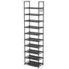 LANTEFUL 10 Tiers Tall Shoe Rack 20-25 Pairs Boots Organizer
