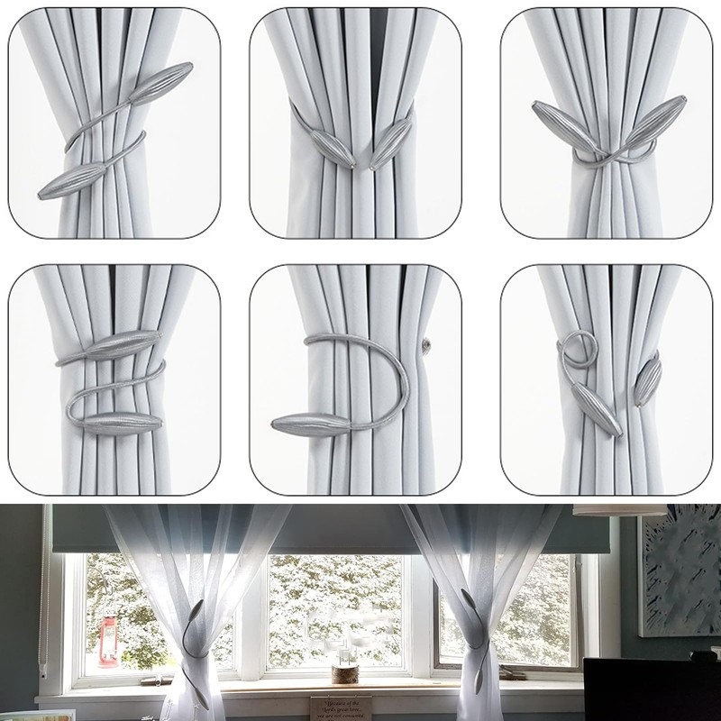 VPbao 2 Pack DIY Curtain Tiebacks Clips Decorative Creative Variety
