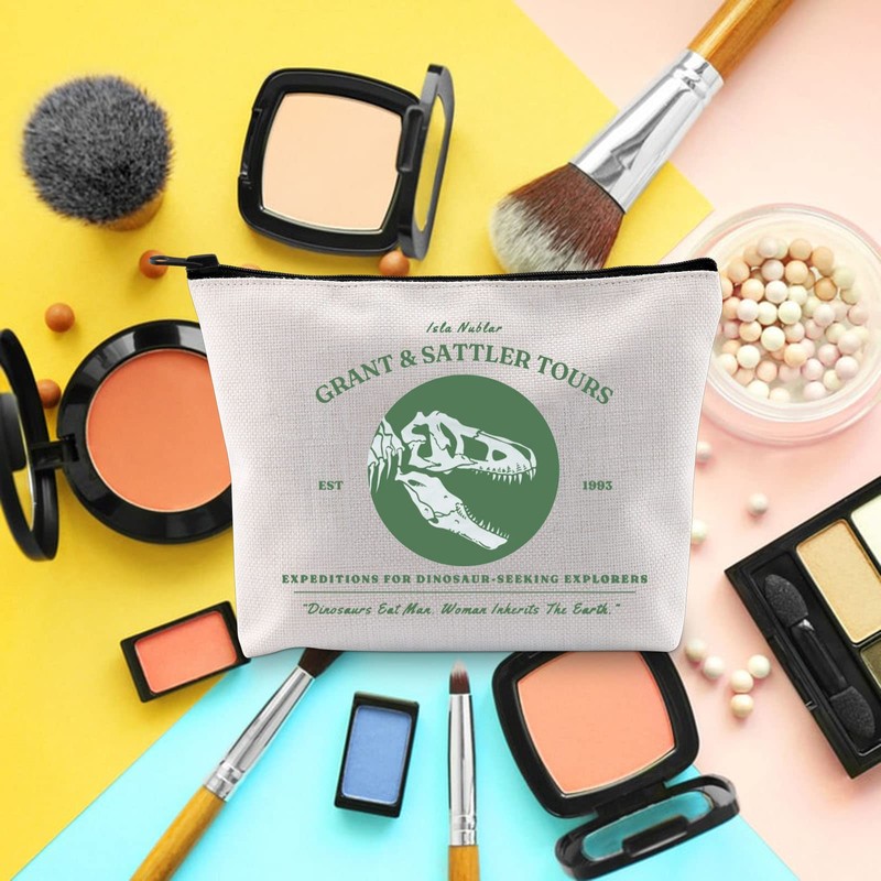 Grant & Sattler Tours Dinosaur Zipper Pouch Movie Lover Gift