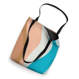 Retro Waves Swirls Boho Rainbow Wavy Stripes 70s Aesthetic Tote Bag