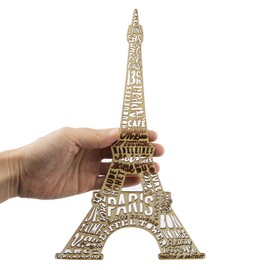 Summer-Ray Two (2) Wooden Monument Eiffel Tower Wood Craft Laser Cut France Paris Iconic Landmark Door Hanger