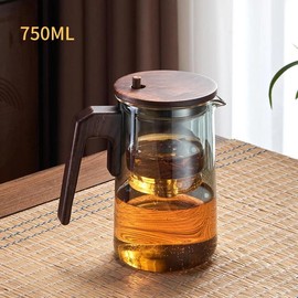 Glass Teapot With Wood Handle - Color: 750ML
