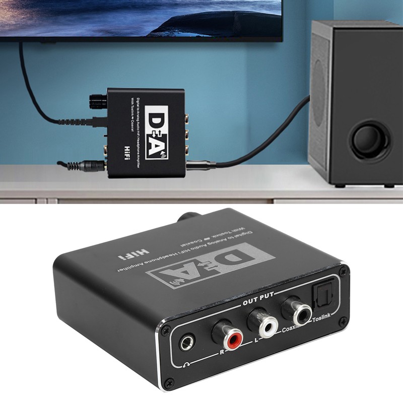 Digital to Analog Fiber Converter Volume Adjustment Coaxial to 5.1