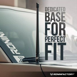 Ronin Factory SHORT ANTENNA for CHEVY SILVERADO GMC SIERRA TRUCKS 12 INCH FLEXIBLE ANTI THEFT