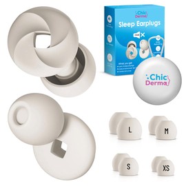 Chic Derma Ear Plugs for Sleeping Noise Cancelling -33dB, Reusable Ear Protection Plugs for Ears with 8 Ear Tips, Side Sleepers Noise Reduction Soft Ear Plugs for Concerts Traveling Work Sleep