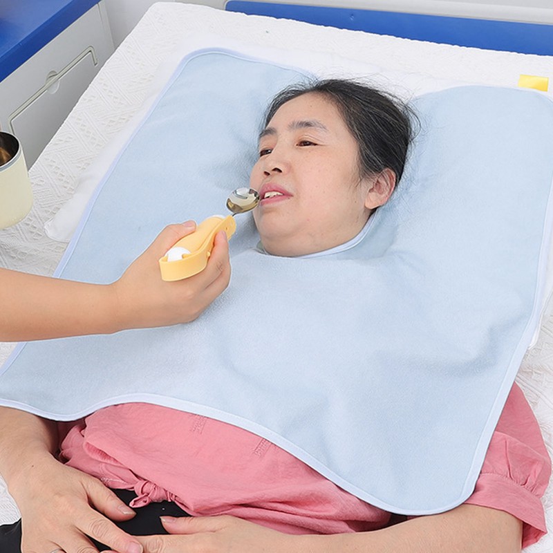 Adult Bibs for Eating Elderly Bib Waterproof Bedridden Dining Clothing