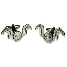 Snake Handlebars Skull Death Biker HOG Harley Suit Work Cufflinks Cuff Links