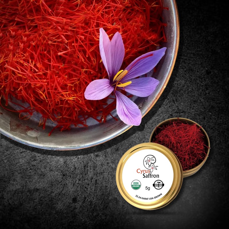 Saffron Threads,100% Stigmas Only (5 Gram Spanish) organically grown