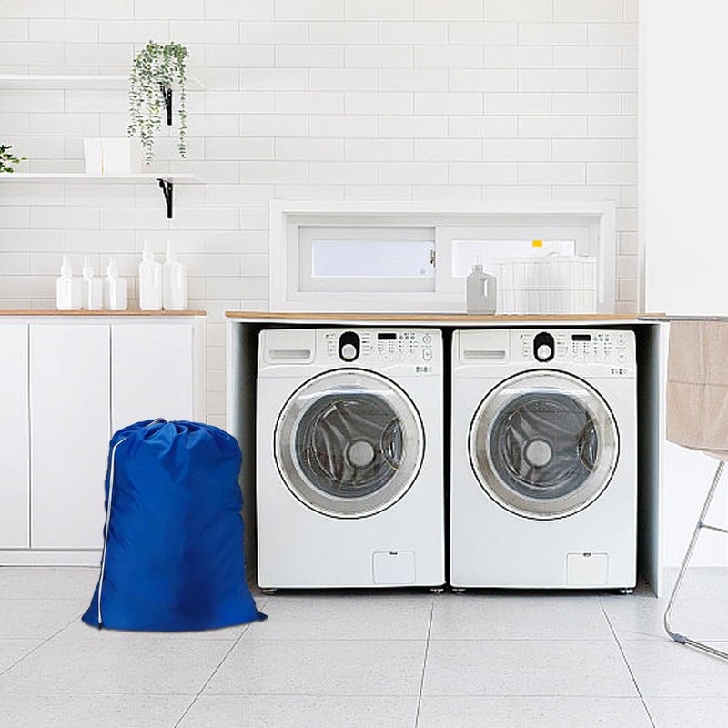 Heavy Duty Laundry Bag with Drawstring, 2 Pack Clothes Drawstring