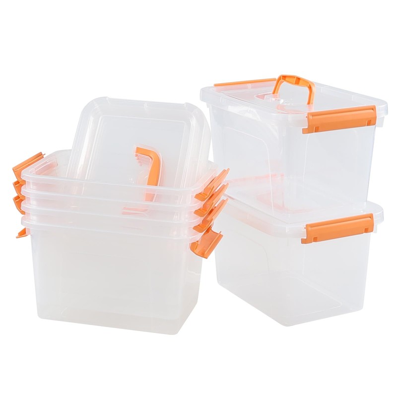 Farmoon 6 Quart Storage Bins with Lids, 6 Pack Storage