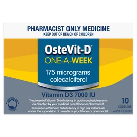OsteVit-D Vitamin D3 7000IU 1-A-Week 10 Capsules (S3) (Limit of ONE per Order)