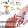 Eyelet Grommet Tool Kit, 1805 Pieces, 1/4 Inch Gold Silver