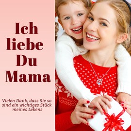 Muttertagsgeschenk für Mama, Halskette Frauen Sterling Silber 925 Anhänger, Mutter Herz Opal Schmuck, Geburtstagsgeschenk Geschenke Zum Valentinstag Weihnachtsgeschenke für Mother Gifts Mom