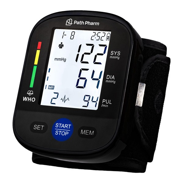 Path Pharm Wrist Blood Pressure Monitor for Home Use -