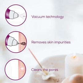 Beurer FC41 Power Deep Pore Cleanser - Pore Vacuum with 5 Intensity Levels and 3 Attachments for Deep Cleaning, Suitable for All Skin Types