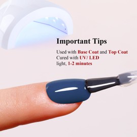 Gel Polish, 0.5 Fl Oz Blue Borealis Gel Nail Polish Autumn Winter Soak Off LED UV Gel Nail Polish Starter Manicure Salon DIY Nail Gel Polish