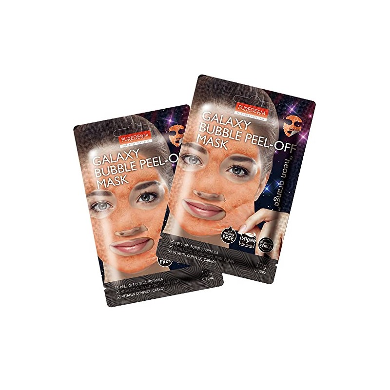 Galaxy Peel Off Foam Gel Pack Neon Orange 2 Pack