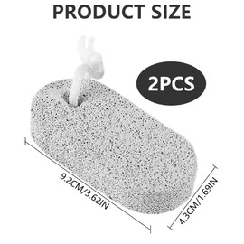 2 Pack Natural Lava Pumice Stones - Reusable Callus Remover & Exfoliating Tool for Feet Hard Skin, Cracked Heels & Body Care | Pedicure Foot File Scrubber for Men & Women (Oval)
