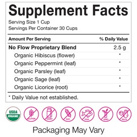 Pink Stork No Flow Tea: Hibiscus Mint, Organic Sage Tea, USDA Organic, Naturally Reduce Breast Milk Production + Supply, Women-Owned, 30 Cups