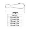 50PCS 20mm Flag Pole Clips, Lanyard Snap Clips Hooks Spring