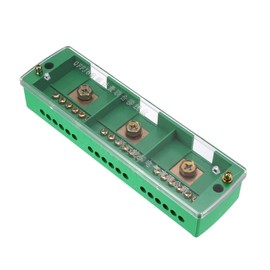 uxcell 3 Inlet 18 Outlet Terminal Strip Blocks 660V 150A Single Phase Distribution Block for Metering Box