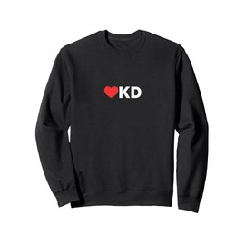 KD Love, Heart Design Loved by Anyone who Likes KD Sweatshirt