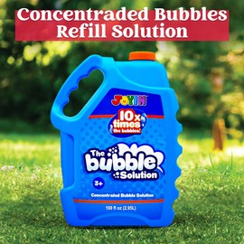JOYIN 100 Oz Concentrated Bubble Solution (up to 8 Gallon) for Large Summer Party Celebrations, Party Favor, Bubble Summer Toy, Classroom Prizes, Easter (Blue)