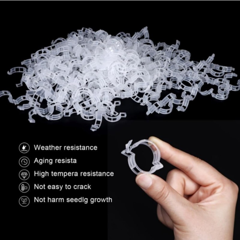 Dladhict 100PCS Secured Plastic Plant Clip, Upgrade Grape and Tomato
