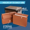 Blue Summit Accordion File Wallet with Flap and Cord Closure,