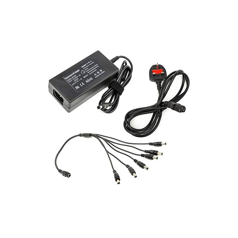 CCTV Charger UK Plug 12V 5A 60W AC DC Power