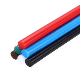 uxcell 6pcs Full Size Hot Glue Sticks for Glue Gun 8-inch x 0.28-inch, 7 x 200mm 6 Colors Black, White, Bright Red, Coffee, Deep Green, Sky Blue