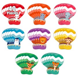 Partywind 40 Pieces Classroom Bulletin Board Decorations, Classroom Cutouts for Kids Name Tags/Birthday Wall Decor/Crafts, Back to School Party Supplies for Kindergarten Elementary Preschool