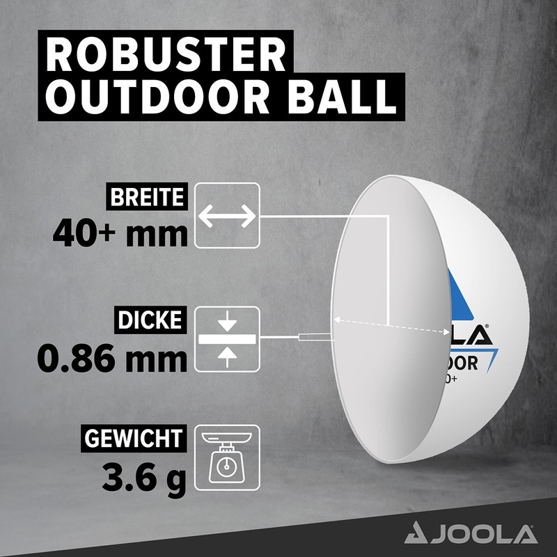 JOOLA 42183 Table Tennis Balls Outdoor 40+ mm Table Tennis