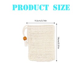 12 pcs Seifensäckchen, Naturfaser Seifentaschen Bio Seifentasche zum Schäumen oder Trocknen Seifen