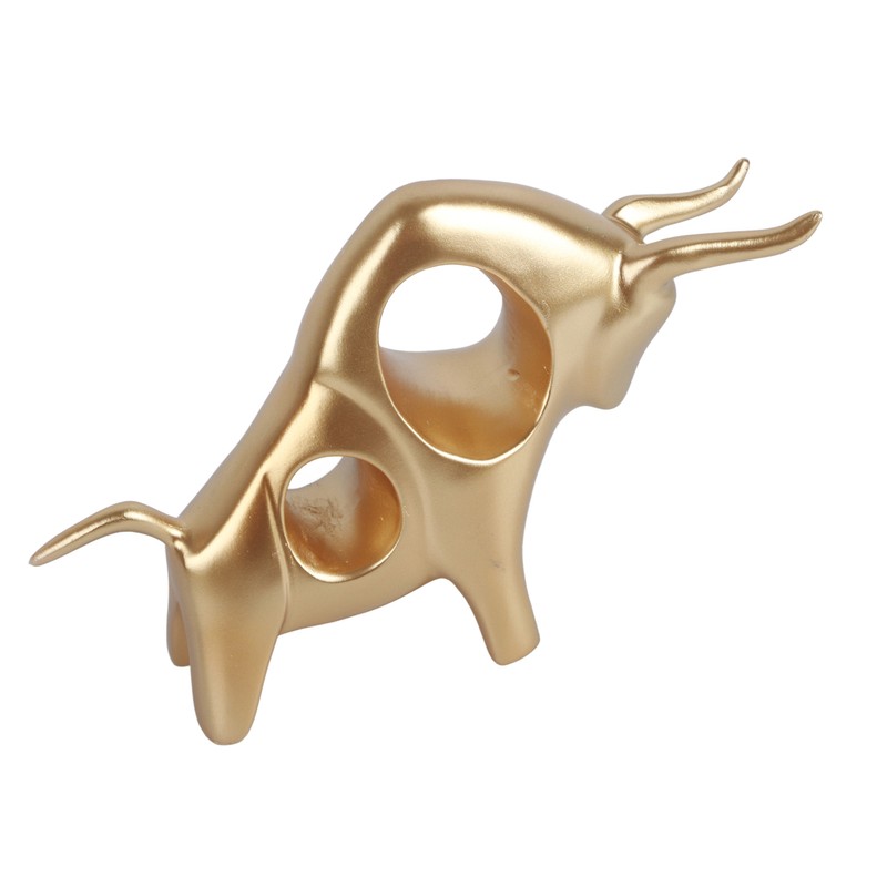 Bull Sculpture Ornaments Exquisite Details Smoother Lines Lucky Home Decorations