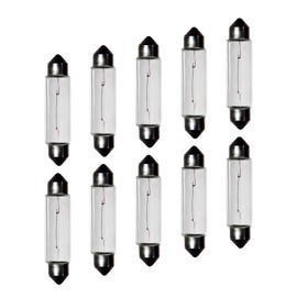 Rafeal Auto - foco halógena de 12 V, 10 W, 10 unidades, Sv8.5-8 T3.25, se adapta a tamaños de base de 41 mm, reemplazo directo para luz de cúpula de coche, maletero, foco interior