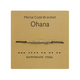 Ohana Morse Code Bracelet Family Distance Bracelet Brother Sister Gift (ohana)