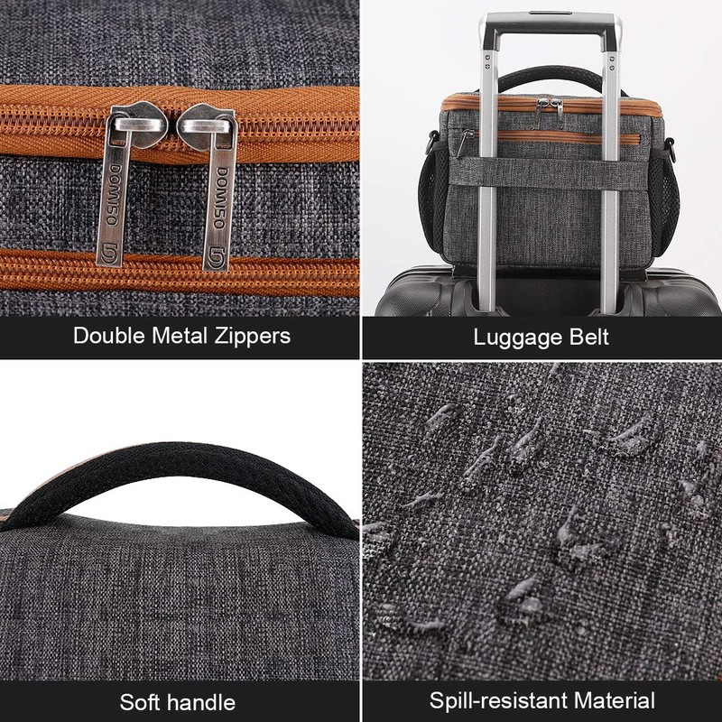 DOMISO SLR DSLR Kameratasche Wasserdicht Fototasche, Grau