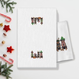 COWEB Rottweiler Kitchen & Bath Towels, 16x24 Inch - Christmas Decor
