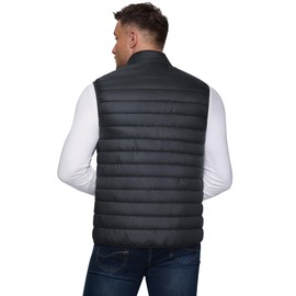 Outdoor Ventures Men's Lightweight Puffer Vest Outerwear Warm Quilted Sleeveless Packable Winter Jacket for Hiking Running
