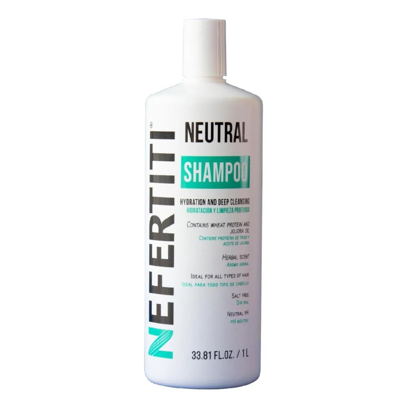 Shampoo Neutro Nefertiti Sin Sal Limpieza Profunda 1000 Ml