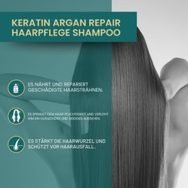 Bioxcin Keratin & Argan Repair Shampoo 300 Ml - Verwittertes und beschädigtes Haar
