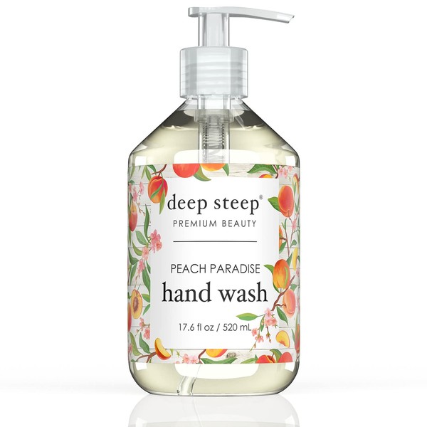 DEEP STEEP Peach Paradise Liquid Hand Soap, 17.6 FZ