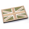 Green and Tan Union Jack Flag Patch British Military Hook