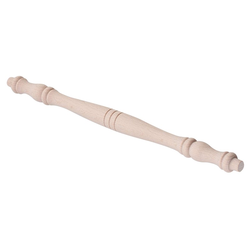 Mxfans 4 Pieces Unfinished Wood Natural Cutout Wooden Spindle 27.5cm