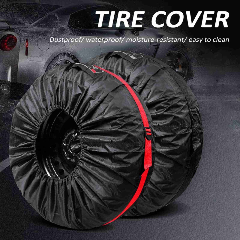 4PCS Tire Covers, Waterproof Spare Tire Covers Tough Tire Wheel