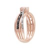 1/2 Carat (ctw) Morganite Ring with Black & White Diamonds