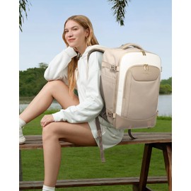 LOVEVOOK 50L Travel Backpack for Women Men, Large Carry on Backpack for Airplanes TSA Personal Item Travel Bag fits 17.3" Laptop, Waterproof Weekender Essentials Airline Approved with 2 Packing Cubes