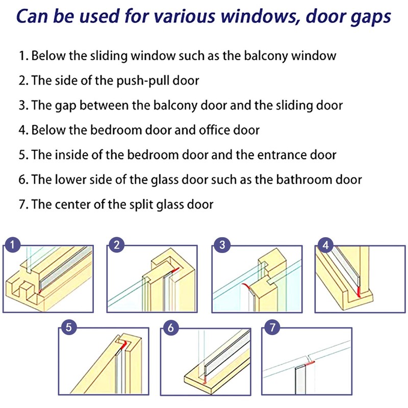 TAROSE Weather Stripping, Silicone Door Seal Strip Door, Window, 16